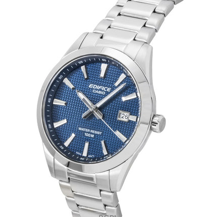 Casio Edifice analog rostfritt stål blå urtavla kvarts EFV-160D-2A 100M herrklocka