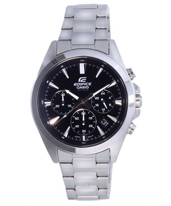 Casio Edifice Chronograph Analog rostfritt stål kvarts EFV-630D-1AV EFV630D-1 100M herrklocka
