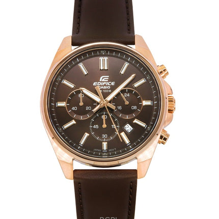 Casio Edifice Analog Standard Kronograf Brun Urtavla Quartz EFV-650CL-5AV 100M Herrklocka