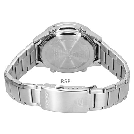 Casio Edifice analog digital rostfritt stål svart urtavla kvarts EFV-C120D-1A4 100M herrklocka