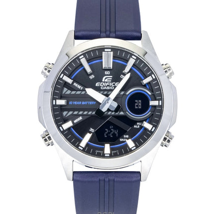 Casio Edifice analog digital hartsarmband svart urtavla kvarts EFV-C120P-1A2 100M herrklocka