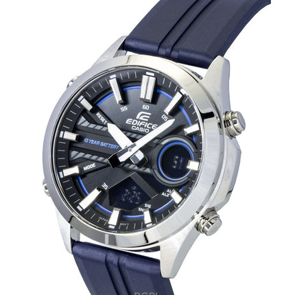 Casio Edifice analog digital hartsarmband svart urtavla kvarts EFV-C120P-1A2 100M herrklocka