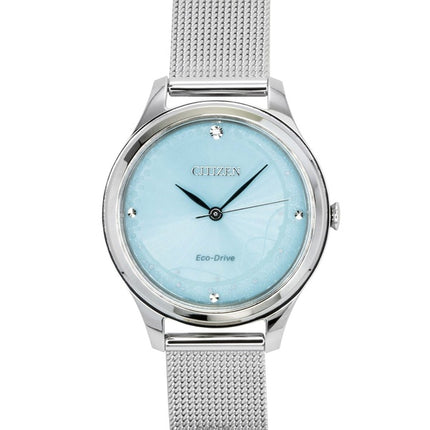 Citizen Eco-Drive rostfritt stål mintgrön urtavla EM0501-89M damklocka