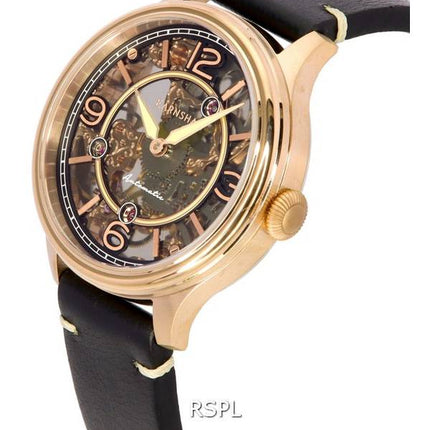 Thomas Earnshaw Baron Skeleton Urtavla i äkta läder Automatisk ES-8231-03 herrklocka