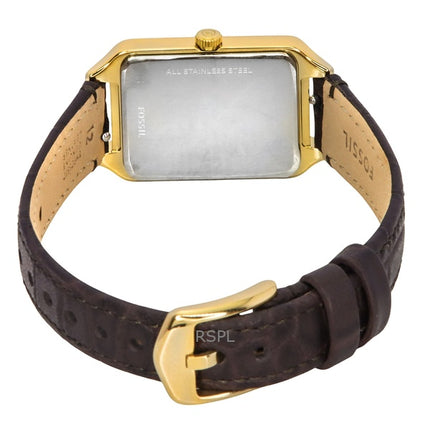 Fossil Raquel Läderrem Brun Urtavla Quartz ES5367 Damklocka