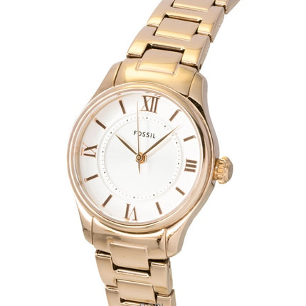 Fossil Gilmore roséguld rostfritt stål silver urtavla kvarts ES5420 damklocka