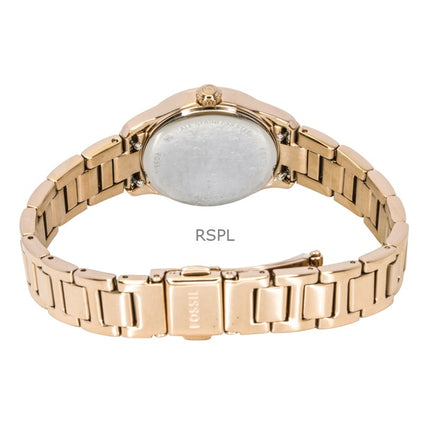 Fossil Gilmore roséguld rostfritt stål silver urtavla kvarts ES5420 damklocka