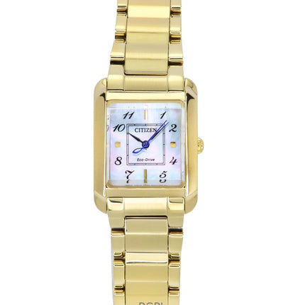 Citizen L Gold Tone Rostfritt Stål Pärlemorskiva Eco-Drive EW5602-81D Damklocka