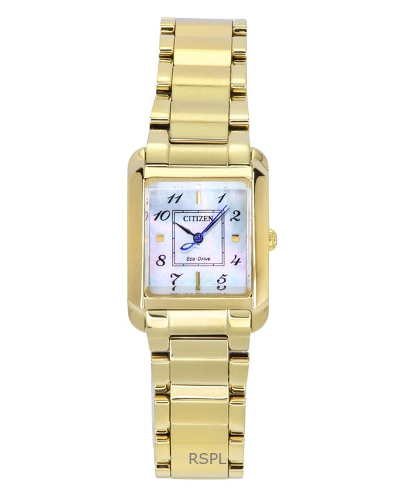 Citizen L Gold Tone Rostfritt Stål Pärlemorskiva Eco-Drive EW5602-81D Damklocka