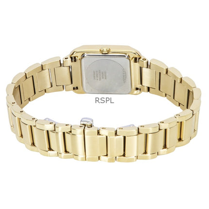 Citizen L Gold Tone Rostfritt Stål Pärlemorskiva Eco-Drive EW5602-81D Damklocka