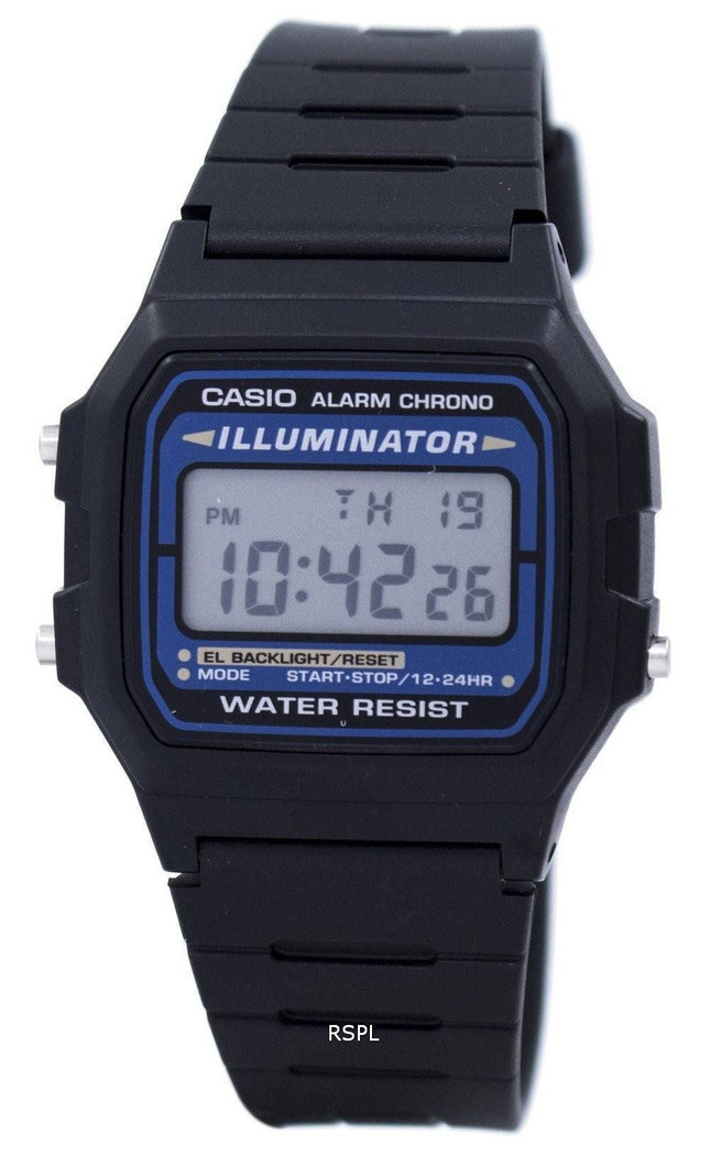 Casio Digital Quartz Alarm Chrono Illuminator F-105W-1ADF F-105W-1 mäns klocka