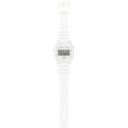 Casio Pop digital biobaserad vit hartsrem Quartz F-91WB-7A 100M unisexklocka