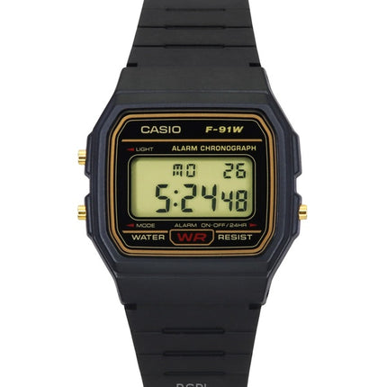 Casio Alarm Chronograph Digital F-91WG-9S mäns klockor