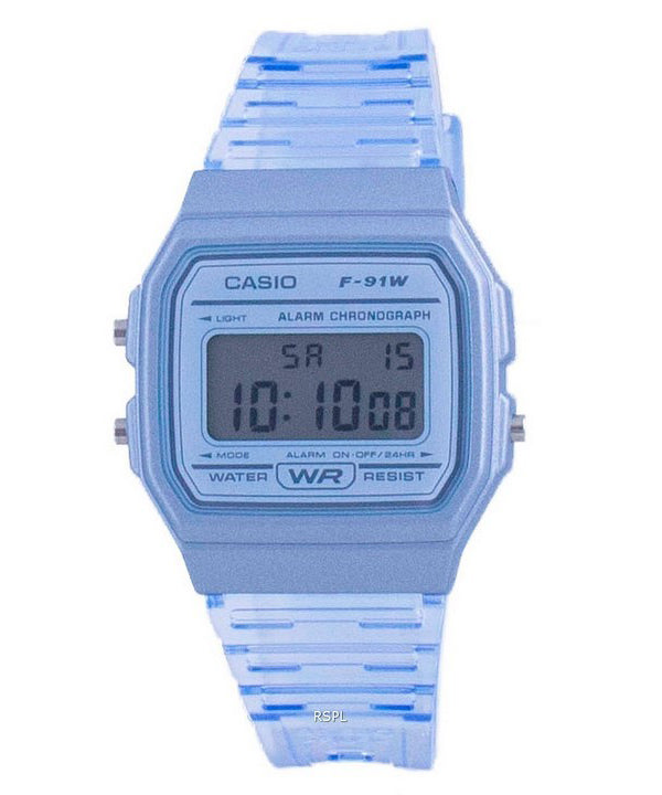 Casio Youth Blue Resin Digital F-91WS-2 F91WS-2 Unisex klocka