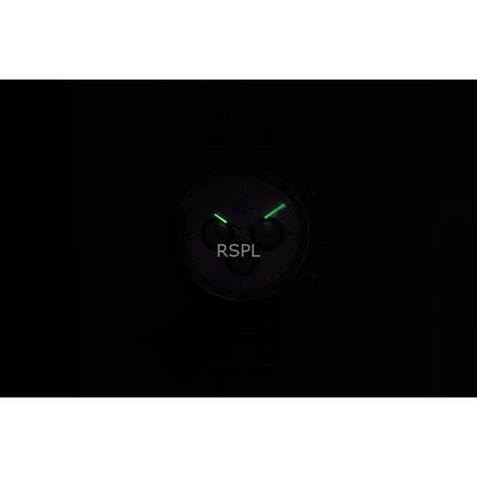 Festina tidlös kronograf rostfritt stål vit urtavla kvarts F16820-Q herrklocka