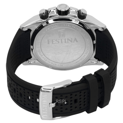 Festina The Originals kronograf gummiband grön urtavla kvarts F20330-B 100M herrklocka