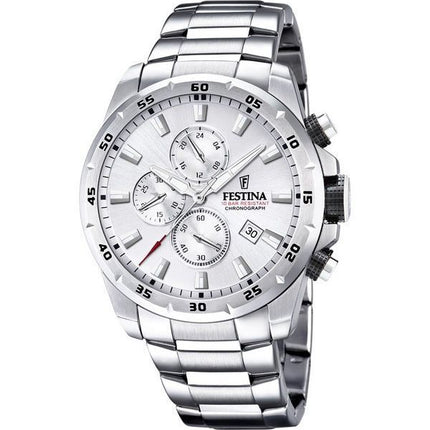 Festina Chrono Sport rostfritt stål Silver Urtavla Quartz F20463-1 100M herrklocka