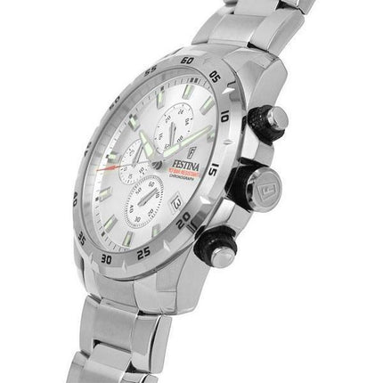 Festina Chrono Sport rostfritt stål Silver Urtavla Quartz F20463-1 100M herrklocka
