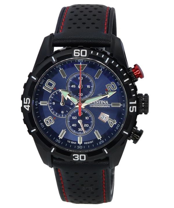 Festina Sport Chronograph Blue Dial Quartz F20519-2 F205192 100M herrklocka