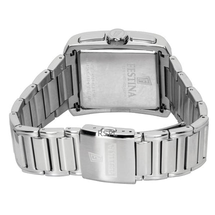 Festina Kronograf Rostfritt Stål Silverfärgad Urtavla Quartz F20635-1 Herrklocka