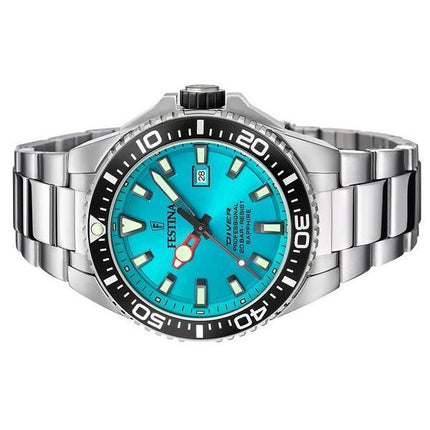 Festina Diver Rostfritt stål Turkos Urtavla Quartz F20663-5 200M herrklocka