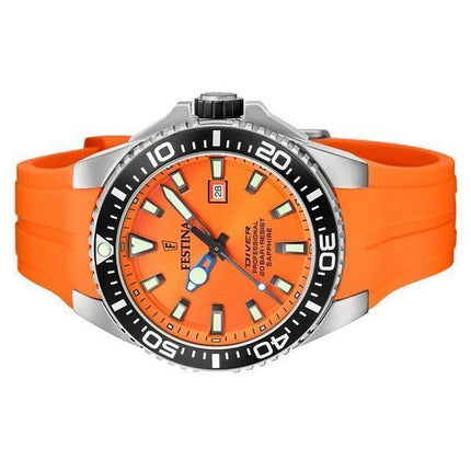 Festina Diver gummirem Orange Urtavla Quartz F20664-4 200M herrklocka