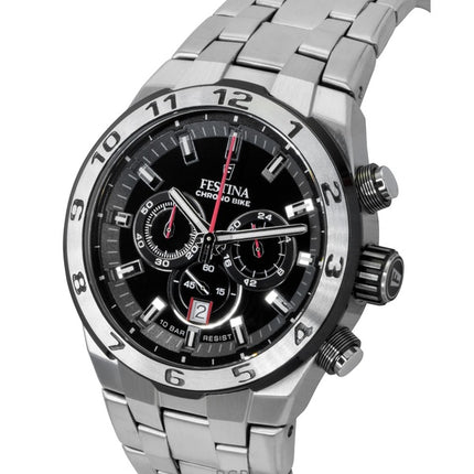 Festina Chrono Bike Kronograf Rostfritt Stål Svart Urtavla Quartz F20670-6 100M Herrklocka