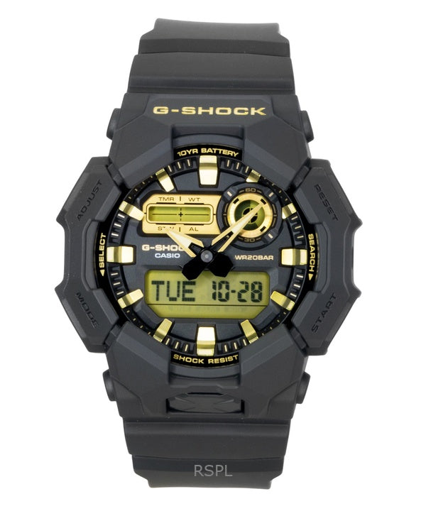 Casio G-Shock analog digital biobaserad hartsrem svart urtavla kvarts GA-010GB-1A9 200M herrklocka