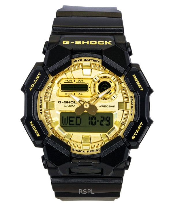 Casio G-Shock biobaserat hartsarmband analog digital guldfärgad urtavla kvarts GA-010GGB-1A9 200M herrklocka