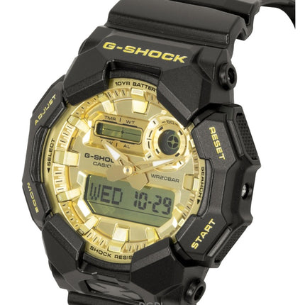 Casio G-Shock biobaserat hartsarmband analog digital guldfärgad urtavla kvarts GA-010GGB-1A9 200M herrklocka