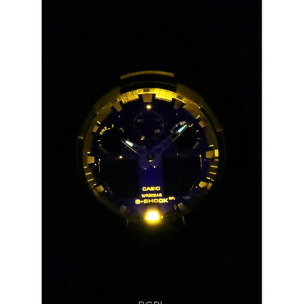 Casio G-Shock Analog Digital Resin Armband Blue Dial Quartz GA-100FL-1A 200M herrklocka