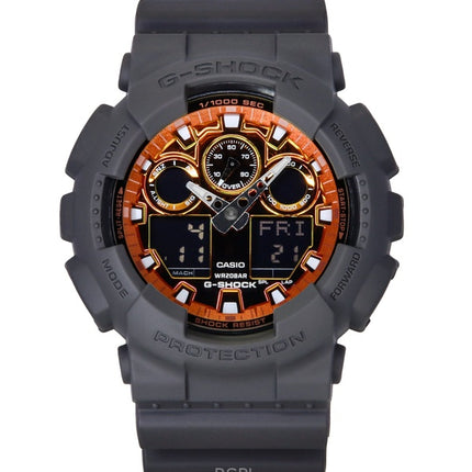 Casio G-Shock Analog Digital Resin Armband Flerfärgad Urtavla Quartz GA-100FL-8A 200M herrklocka