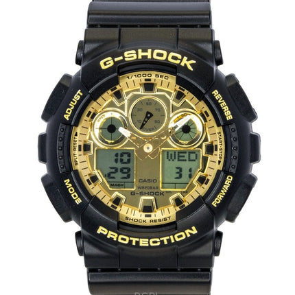 Casio G-Shock resinrem analog digital guld urtavla kvarts GA-100GGB-1A9 200M herrklocka
