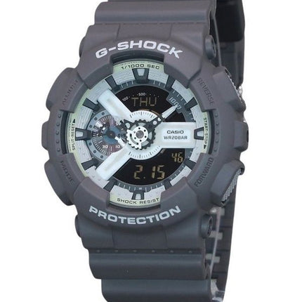 Casio G-Shock Hidden Glow Series Analog Digital Resin Armband Grå Urtavla Quartz GA-110HD-8A 200M herrklocka