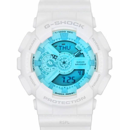 Casio G-Shock analog digital vit hartsrem Flerfärgad urtavla Quartz GA-110TL-7A 200M herrklocka