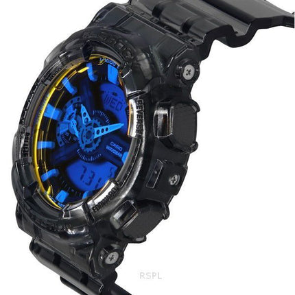 Casio G-Shock Analog Digital Transparent svart hartsrem Flerfärgad Urtavla Quartz GA-110TLS-8A 200M herrklocka