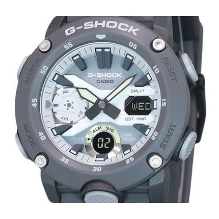 Casio G-Shock Hidden Glow Series Analog Digital Resin Armband Grå Urtavla Quartz GA-2000HD-8A 200M herrklocka