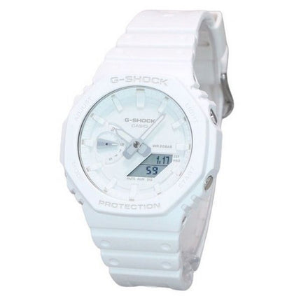 Casio G-Shock Ton-i-Ton Analog Digital Resin Armband Vit Urtavla Quartz GA-2100-7A7 Herrklocka