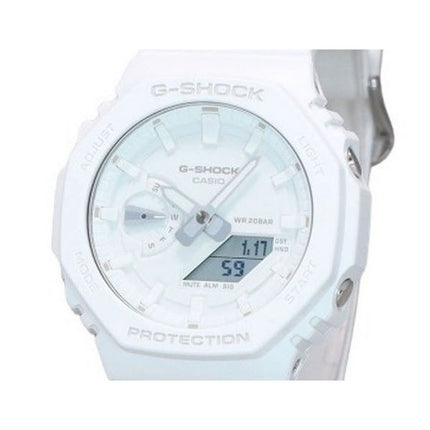 Casio G-Shock Ton-i-Ton Analog Digital Resin Armband Vit Urtavla Quartz GA-2100-7A7 Herrklocka