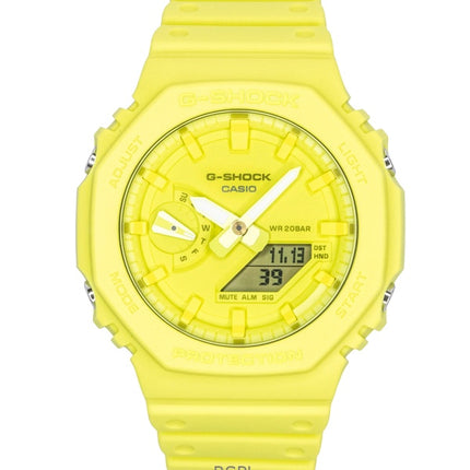 Casio G-Shock analog digital biobaserad hartsrem grön urtavla kvarts GA-2100-9A9 200M herrklocka