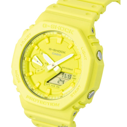 Casio G-Shock analog digital biobaserad hartsrem grön urtavla kvarts GA-2100-9A9 200M herrklocka