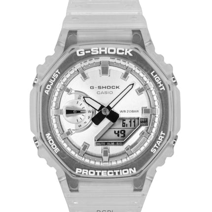 Casio G-Shock analog digital hartsarmband grå urtavla kvarts GA-2100BM-7A8 200M unisexklocka