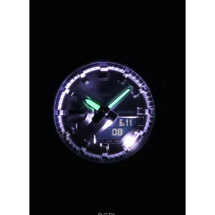 Casio G-Shock analog digital hartsarmband grå urtavla kvarts GA-2100BM-7A8 200M unisexklocka