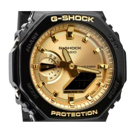 Reloj Casio G-Shock analÃ³gico digital negro y dorado con correa de resina de cuarzo GA-2100GB-1A 200M para hombre