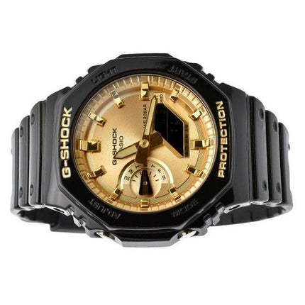 Reloj Casio G-Shock analÃ³gico digital negro y dorado con correa de resina de cuarzo GA-2100GB-1A 200M para hombre