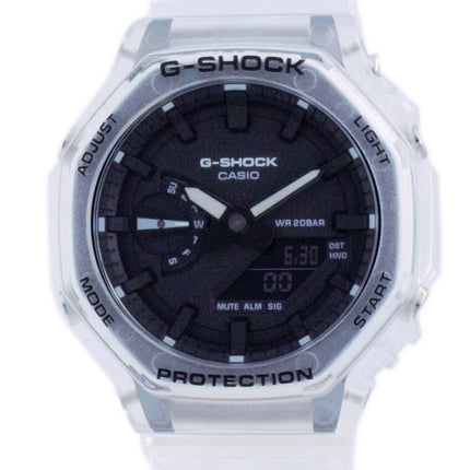 Casio G-Shock Skeleton Transparent Diver's Analog Digital Quartz GA-2100SKE-7A GA2100SKE-7 200M Herrklocka