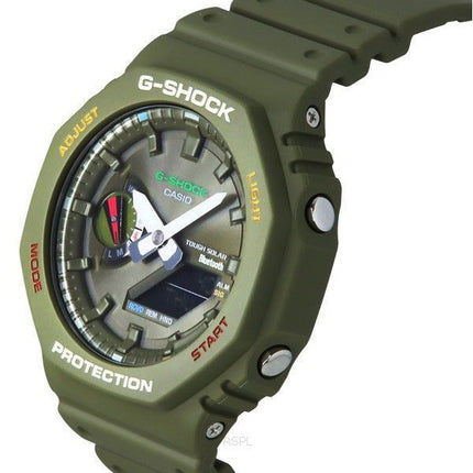 Casio G-Shock Analog Digital Smartphone Link Bluetooth Green Dial Solar GA-B2100FC-3A 200M herrklocka
