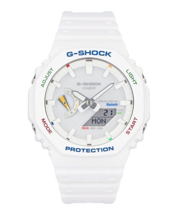 Casio G-Shock Analog Digital Resin Armband White Dial Tough Solar GA-B2100FC-7A 200M herrklocka