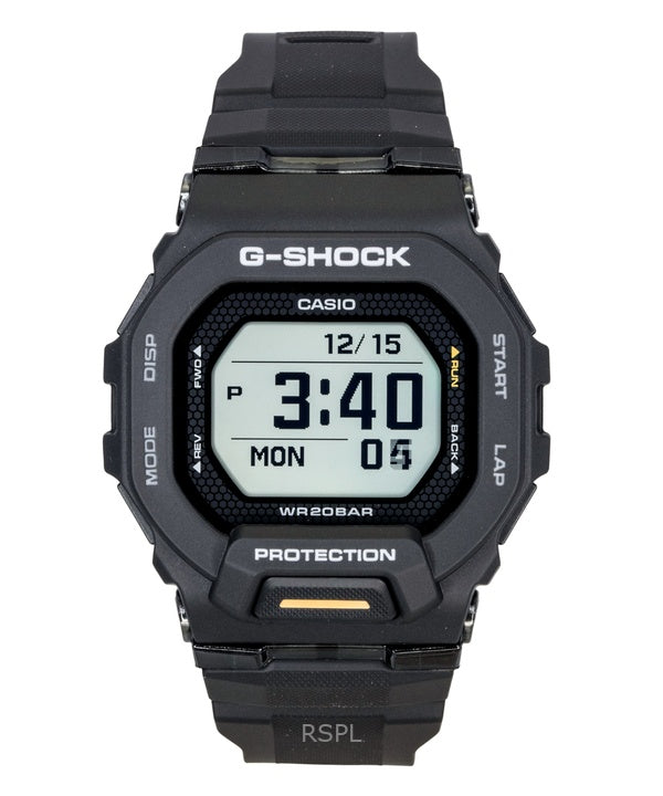 Casio G-Shock G-Squad Digital Smartphone Link svart hartsarmband kvarts GBD-200-1A1 200M herrklocka