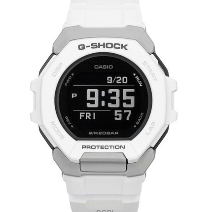 Casio G-Shock G-Squad Digital Smartphone Link Vit Bio-baserat harts Quartz GBD-300-7 200M herrklocka